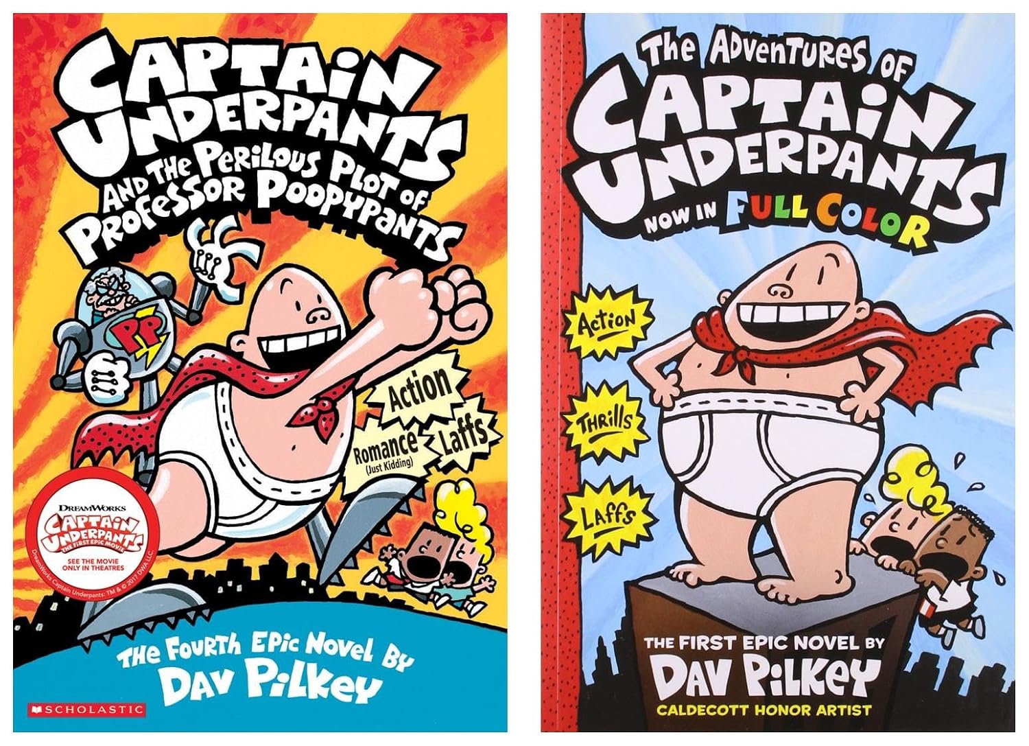 The Adventures of Captain Underpants Dav Pilkey & CAPTAIN UNDERPANTS #04: THE PERILOUS PLOT OF PROFESSOR POOPYPANTS (Product Bundle)