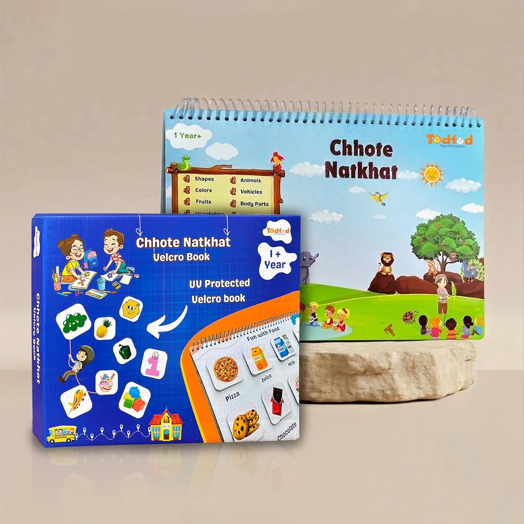 TodFod Chhote Natkhat All in One Early Learning Board Book For Kids to Learn Shapes, Colors, Fruits, Numbers, Body Parts Fruits, Vegetable, Animal And ... Binder Book For Toddlers [Board book] TodFod (Board book)