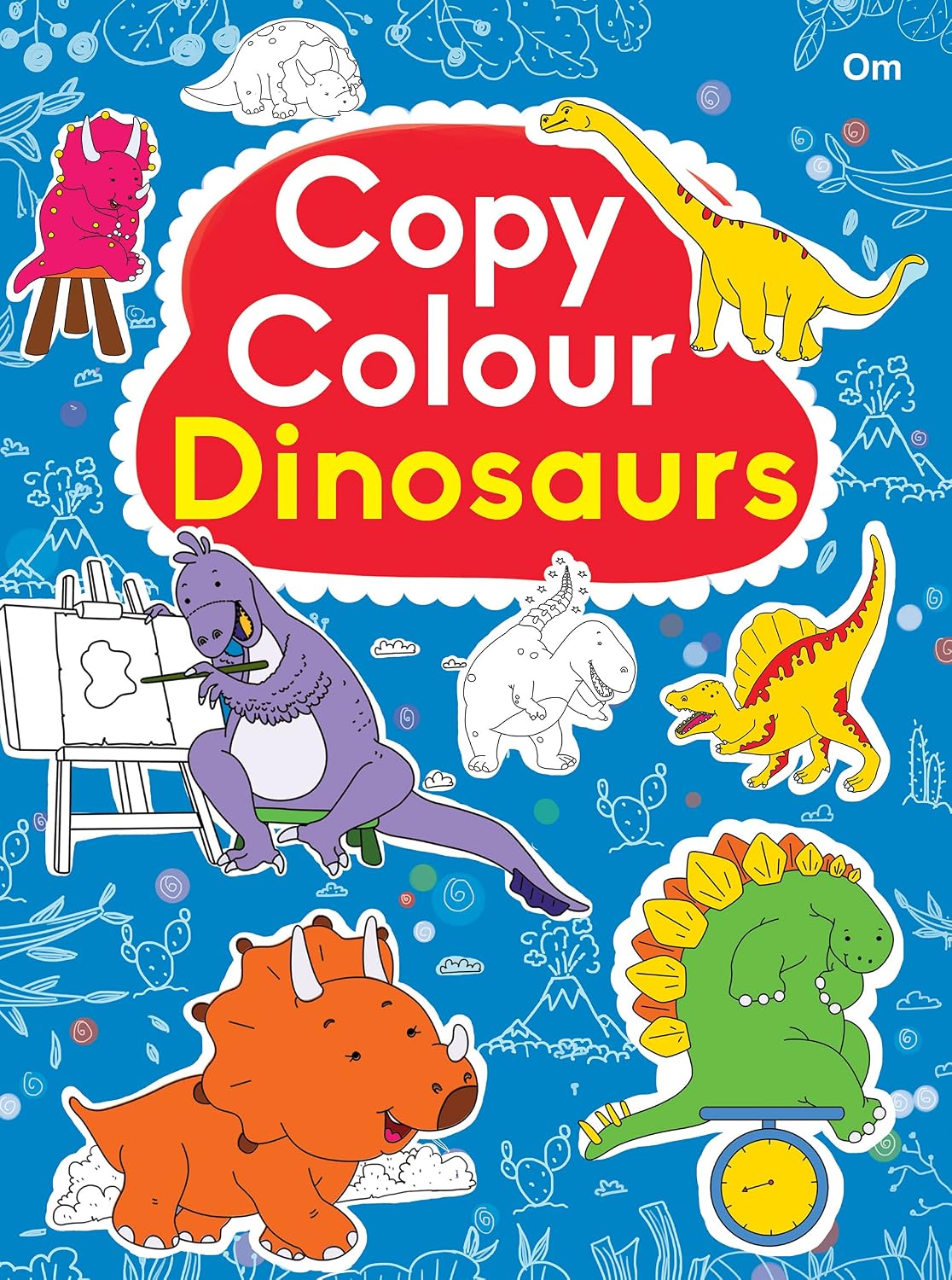 Colouring book : Copy Colour Dinosaurs (Colouring book for kids) (Paperback)