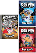Dog Man 3: A Tale of Two Kitties & Dog Man #4: Dog Man and Cat Kid: & Captain Underpants and the Sensational Saga of Sir Stinks-a-Lot (Product Bundle)