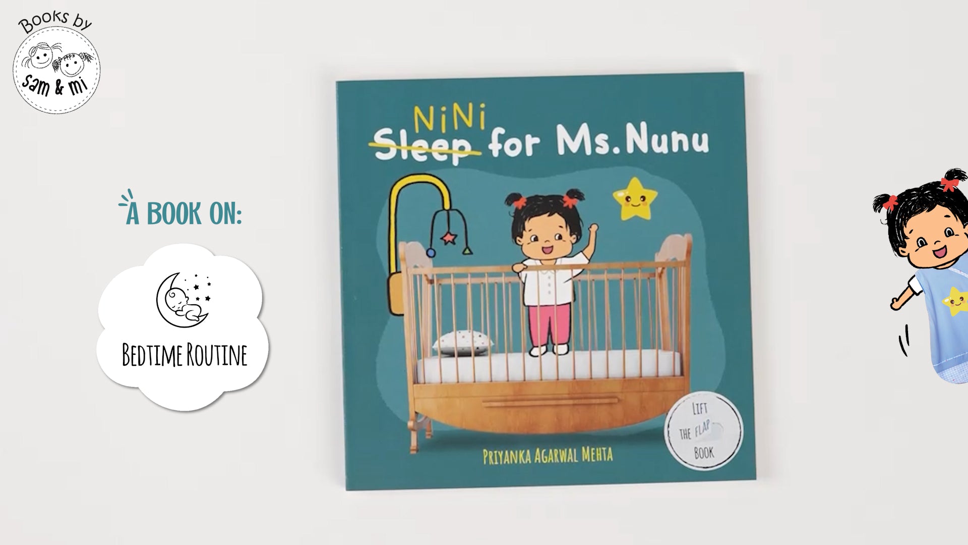 Nini for Ms Nunu | Lift-the-Flap Board Book for Toddlers on Bedtime Routine by SAM & MI | Interactive Story Book for Kids & Babies | Up to 4 Years (Board book)