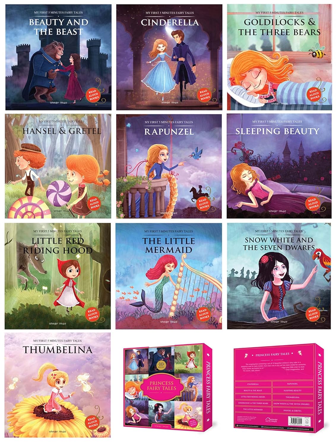 Princess Fairy Tales: A Set of 10 Classic Children Fairy Tales (Abridged and Retold) (Hardcover)