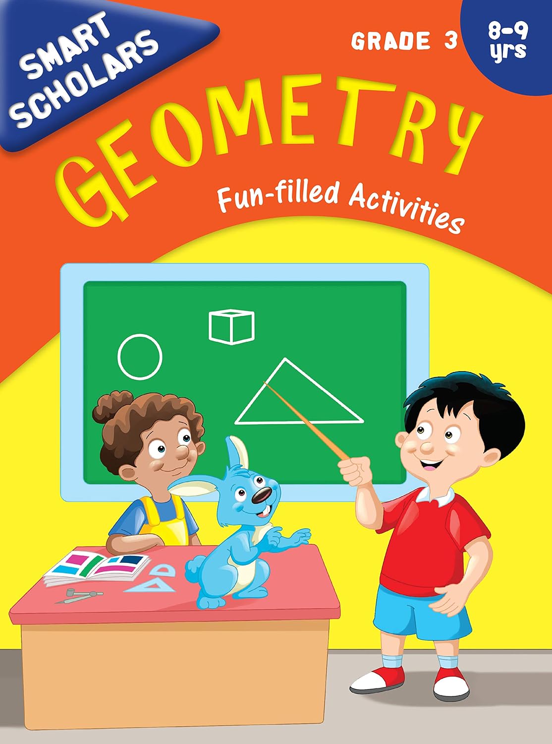 Geometry: Grade 3 Fun-Filled Activity Book for Kids | Smart Scholars | Basic Geometric Concepts | Shape 3D Recognition | Tangible | Visual Learning ; 8+ Ages (Paperback)