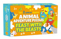 Animal Adventure Puzzles Feast with the Beasts: Ten 2-Pieces Jigsaw for Kids Learn and Play | Brain Games | Mind Teaser | Puzzle Set; 3+ Ages (Puzzle)