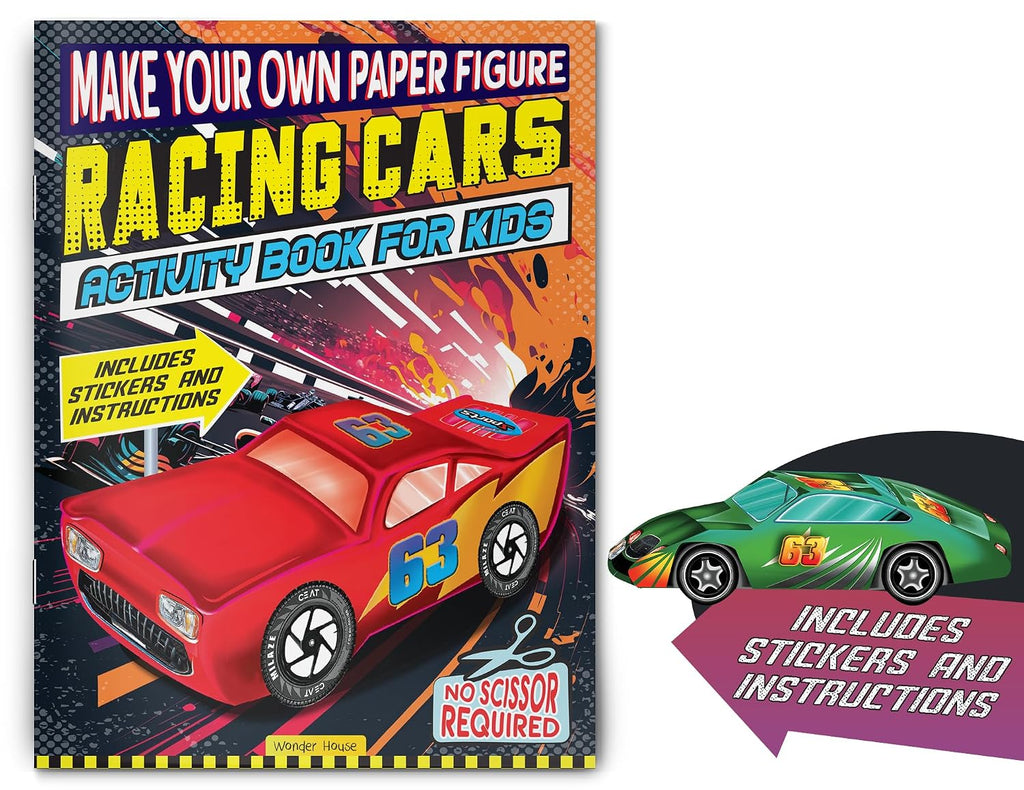 Make Your Own Paper Figures – Racing Cars Cut, Fold & Create Your Own Racetrack Cars | Ages 6–10 | DIY Craft Fun for 2+ Hours of Hands-On Play (Paperback)
