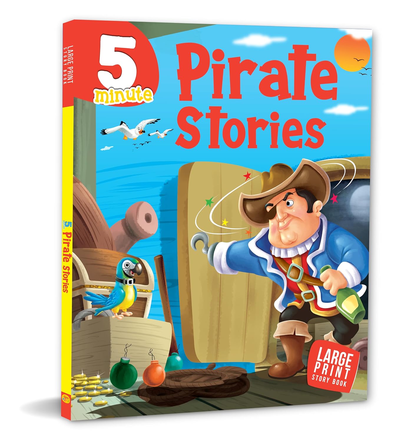 5 Minute Pirate Stories for Children: - Interesting Tales of Adventure for Kids | Short & Fun Read-Aloud Bedtime Stories | Exciting Sea Voyages with ... - Large Print (Large Print Story Book) (Paperback)