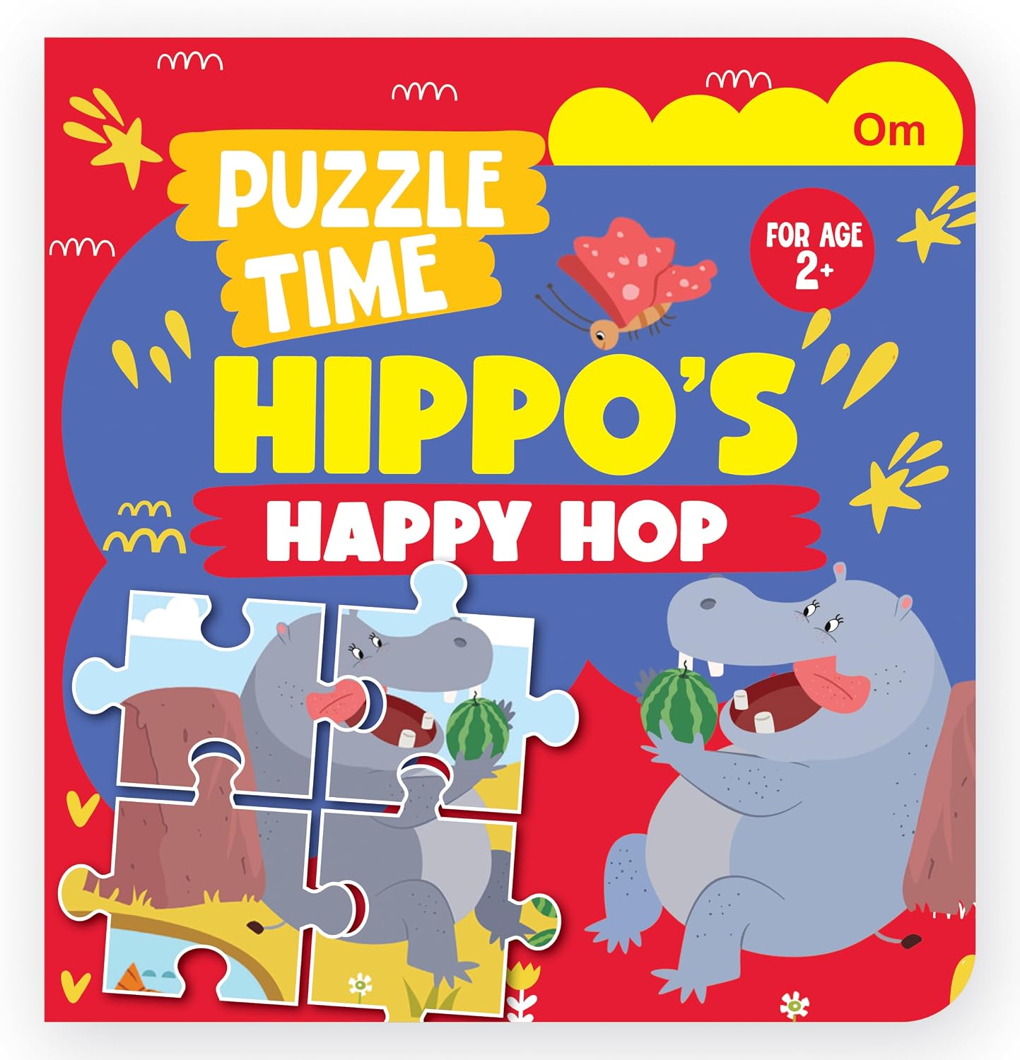 Puzzle Play Time: Play Hippo's Happy Hop | Jigsaw Puzzle & Story Book for Kids | Fun Animal Adventure Activity Book | Interactive Puzzle Book for Children Ages 1+ (Board book)
