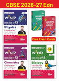 Combo (3 Books) WINR Series CBSE 2026-27 Class 12 Physics, Chemistry & Biology Chapter-wise Objective & Subjective Question Bank with FREE Flash Cards | For 2027 Exam | Fully Solved (Paperback)