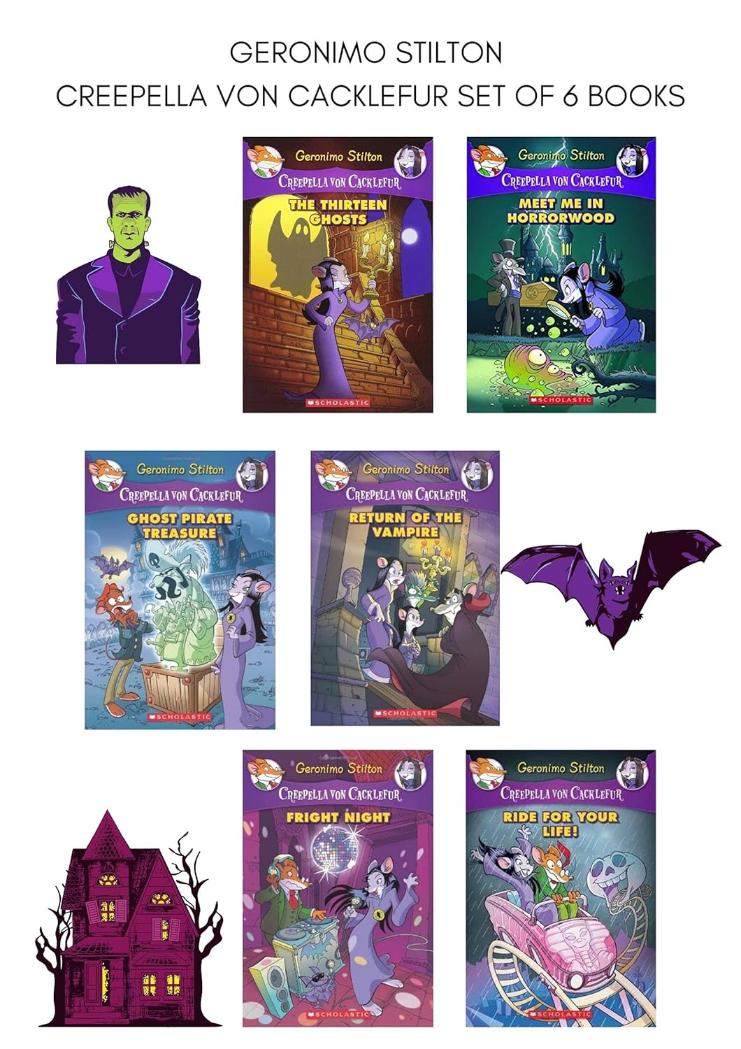 GERONIMO STILTON CREEPELLA VON CACKLEFUR SET OF 6 BOOKS (Product Bundle)