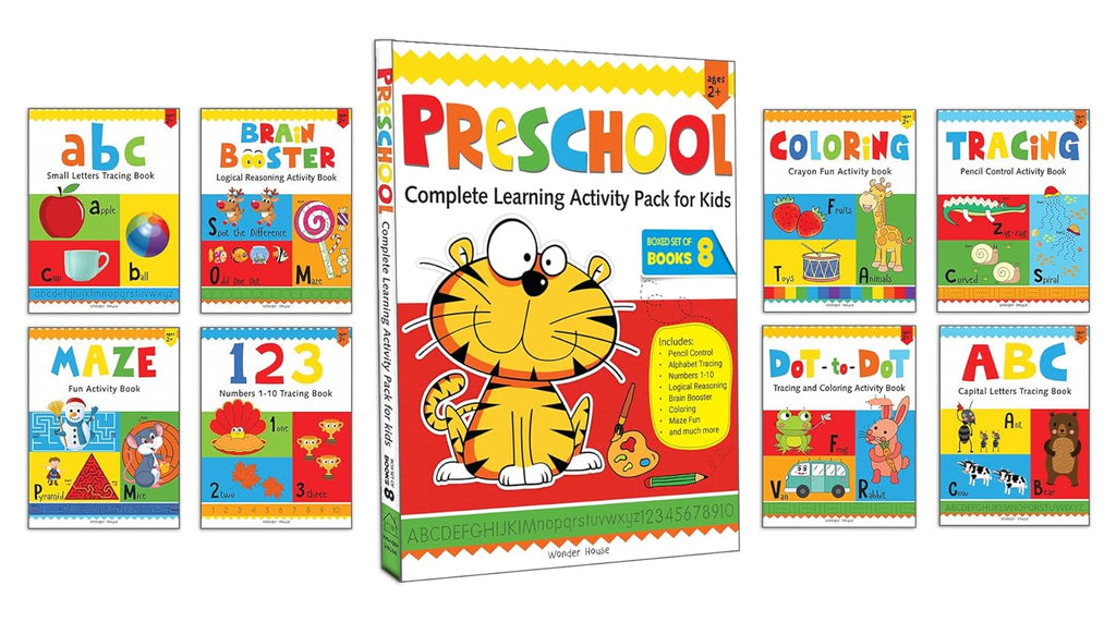 Preschool Complete Learning Activity Pack for Kids – Alphabet, Numbers, Tracing, Coloring, Mazes, Logical Thinking & More | Ages 3–5 | 15+ Hours of Engaging Early Learning Fun (Paperback)