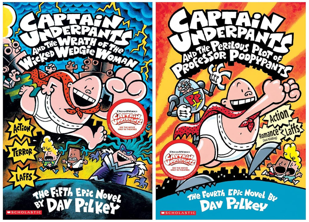 The Fifth Epic Novel: 5 (Captain Underpants) & The Perilous Plot of Professo: 4 (Captain Underpants) (Product Bundle)