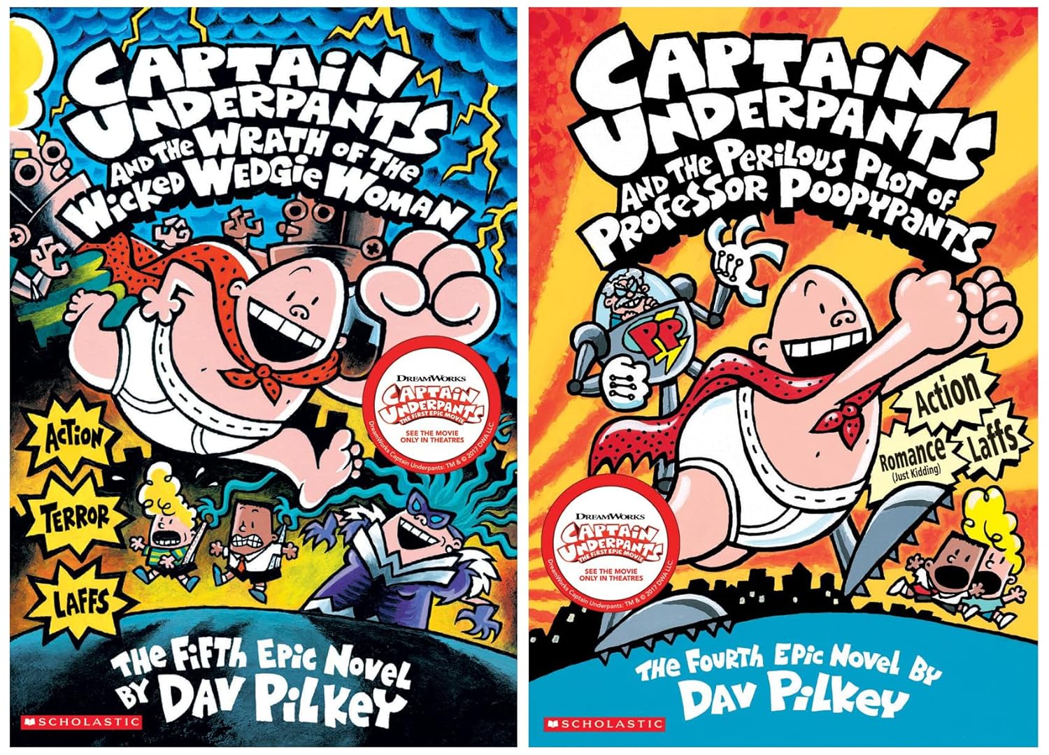 The Fifth Epic Novel: 5 (Captain Underpants) & The Perilous Plot of Professo: 4 (Captain Underpants) (Product Bundle)