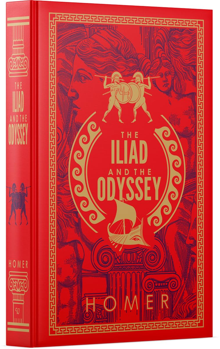 HOMER: The Iliad and The Odyssey (Deluxe Leatherbound edition)