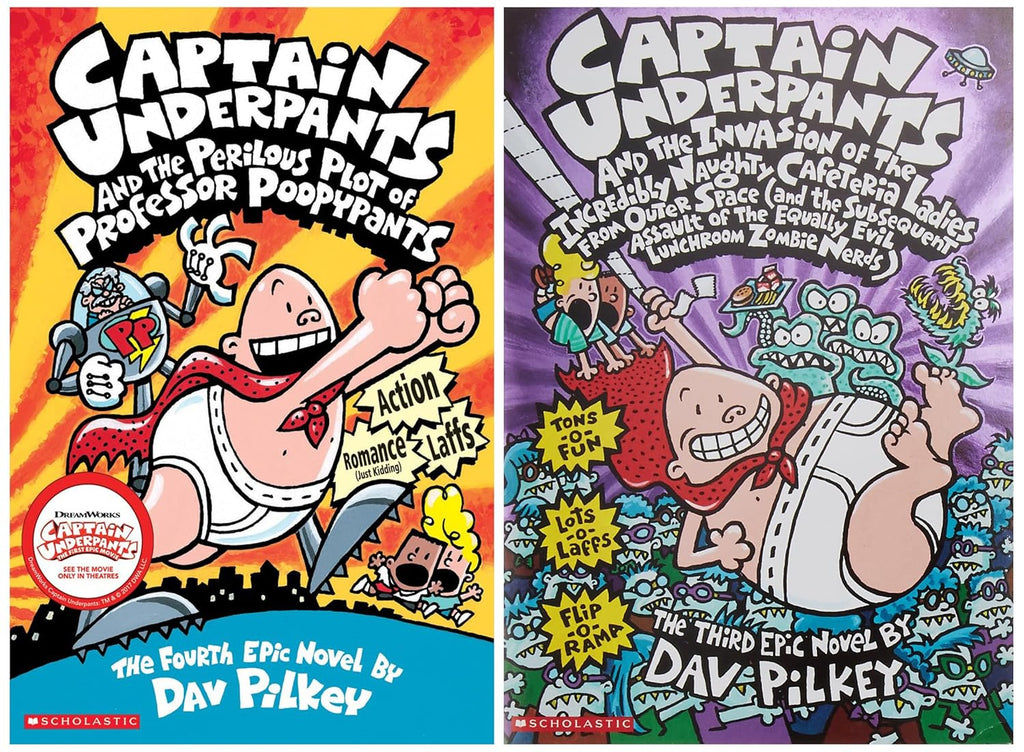 The Invasion of the Incredibly Naughty: (And the Subsequent Assault of the Equally Evil Lunchroom Zombie Nerds): 3 (Captain Underpants) & The Perilous Plot of Professo: 4 (Captain Underpants) (Product Bundle)