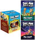 Dog Man Box of 7 Books & Dog Man #10: Mothering Heights & Dog Man #09: Grime And Punishment (Product Bundle)