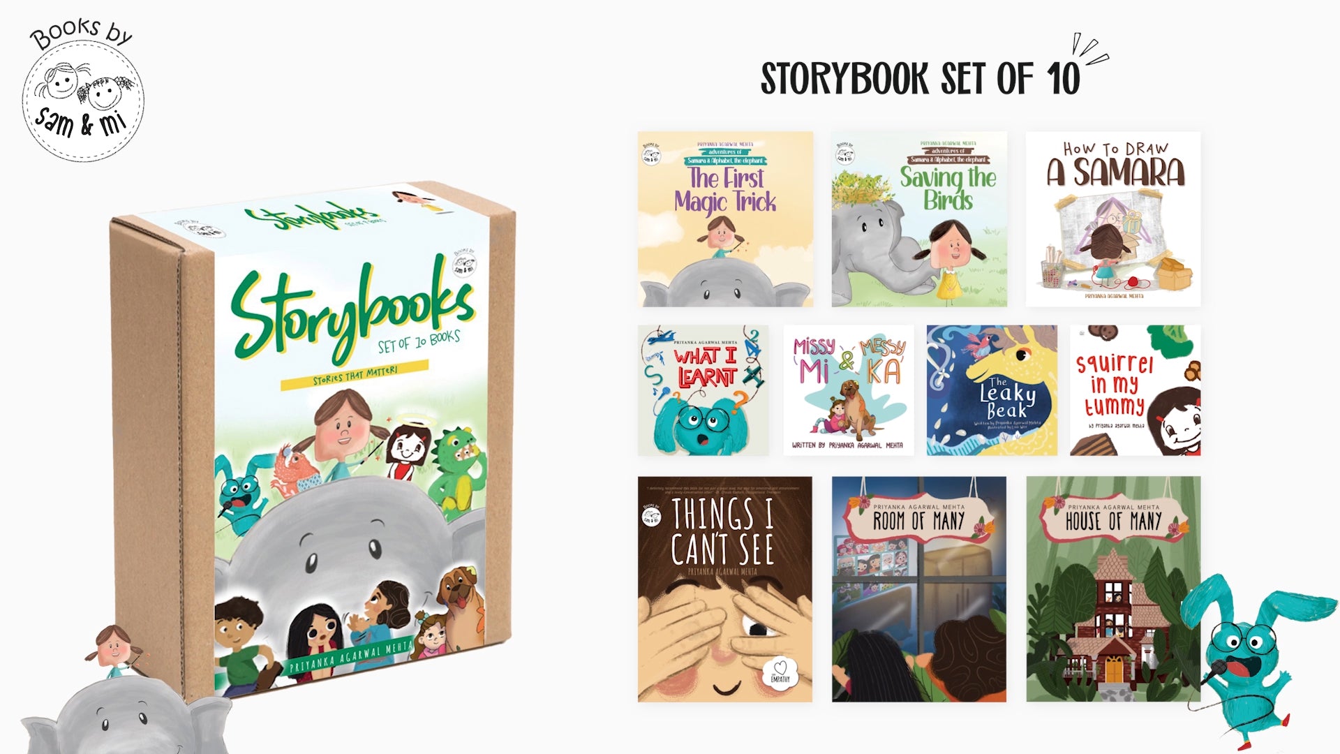 Storybooks for Kids by SAM & MI | Gift Set of 10 Picture Books That Build Empathy & Imagination | Perfect Educational & Bedtime Stories for Children, Boys & Girls (Ages 3–8) (Paperback)