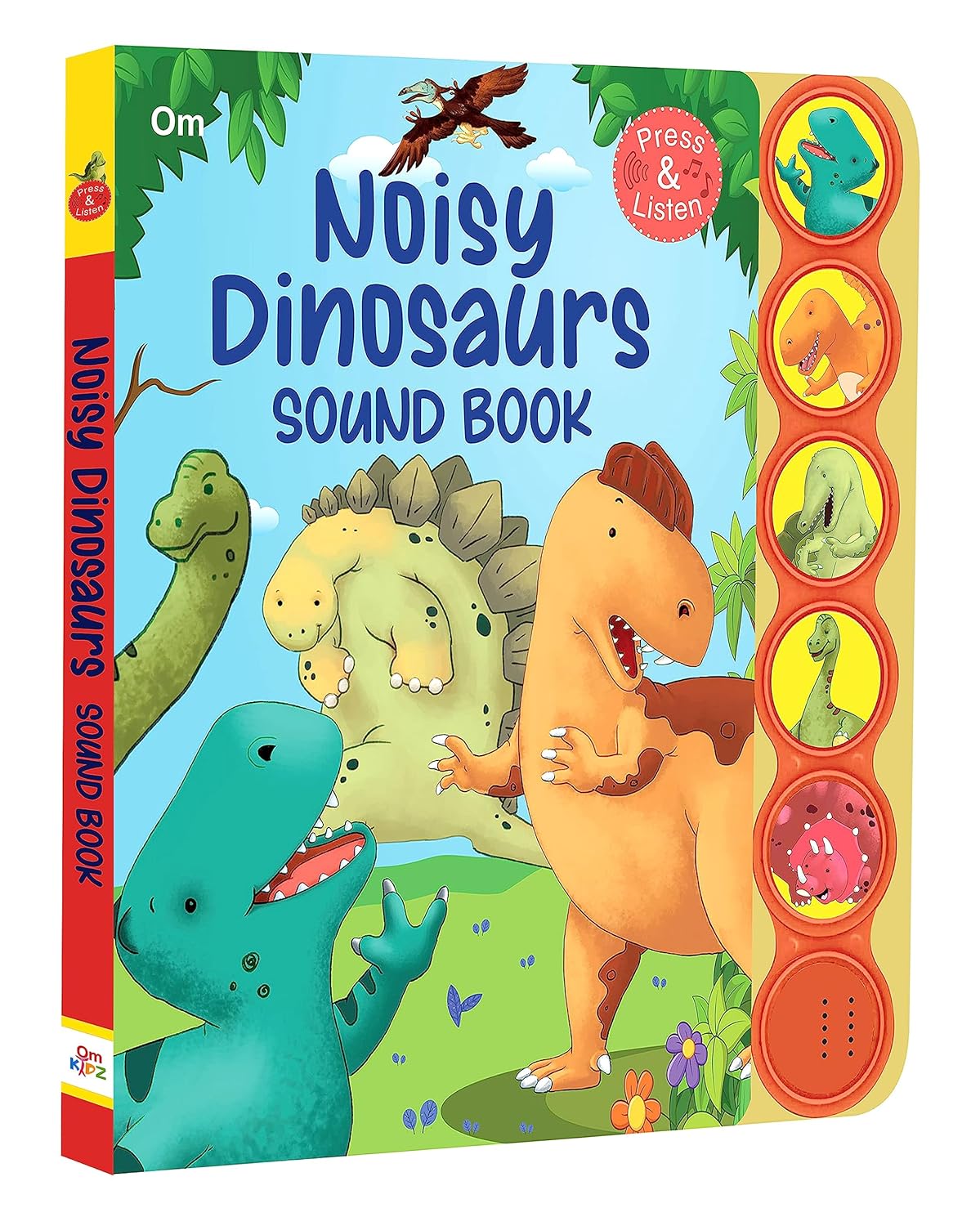 Noisy Dinosaurs: Sound Board Book for Children | Roar, Stomp & Learn with Prehistoric Giants | Interactive Sound Buttons | Fun Dino Facts & Sounds | Touch-and-Hear Jurassic Adventure | Early Learning  (Hardcover)