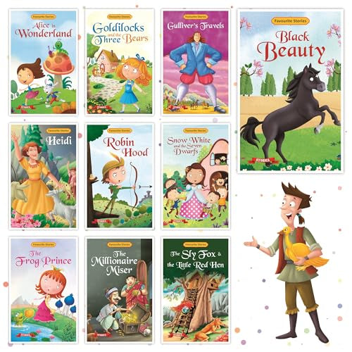 Set of 30 Classic Tales, Favourite & Fairy Tales Story Books | English Short Stories Books for 3+ | Cindrella, Rapunzel, Aladdin, Alibaba, Jungle Book, Snow White, Alice in Wonderland & Others (Product Bundle)