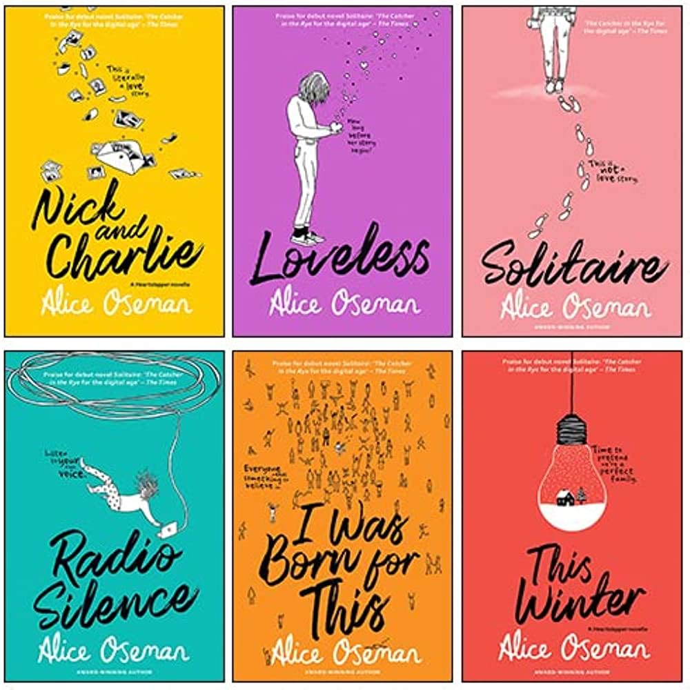 Alice Oseman 6 Books Collection Set (Solitaire, Loveless, This Winter, Radio Silence, Nick and Charlie, I Was Born for This)