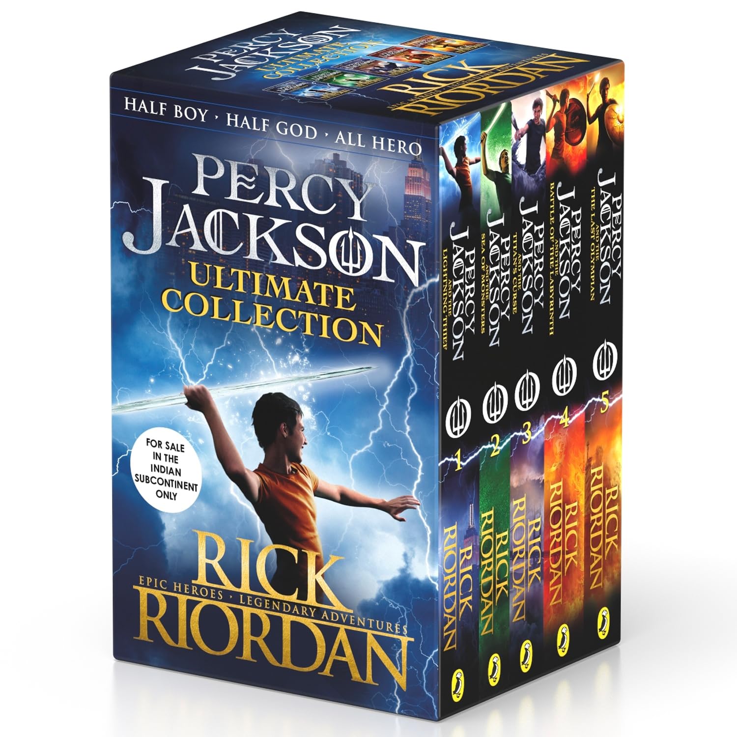 RICK RIORDAN: PERCY JACKSON ULTIMATE COLLECTION – The Lightning Thief, Sea of Monsters, Titan's Curse, Battle of the Labyrinth & Last Olympian | Epic Greek Mythology Adventure Series