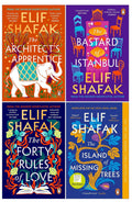 Elif Shafak 4 Books Collection Set (The Architects Apprentice, The Island of Missing Trees, The Forty Rules of Love & The Bastard of Istanbul)