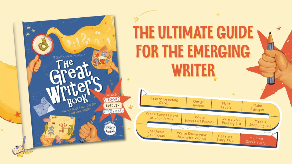 The Great Writer's Book for Kids | Creative Activity Book for Budding Writers with Stickers, DIY Craft, Cutouts & Certificate | Create Greeting Cards, Jokes, Stories & More (Ages 5-10) (Hardcover)