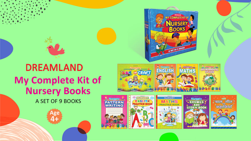 My Complete Kit of Nursery Books Pack - A Set of 9 Books| Preschool Books for Children Age 2 -5 Years | Art & Craft, English, Maths, Environmental Studies, Pattern Writing, English Practice Book, Math (Paperback)