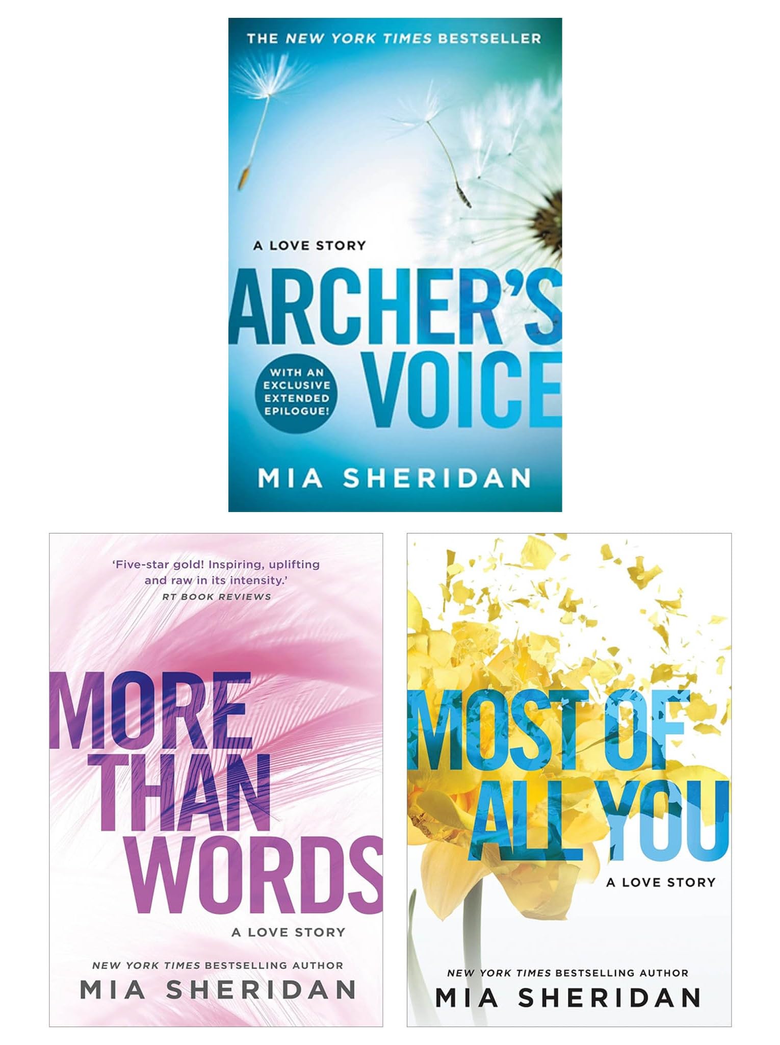 Where Love Meets Destiny Series 3 Books Collection Set ( Archer's Voice, Most of All You & More Than Words)