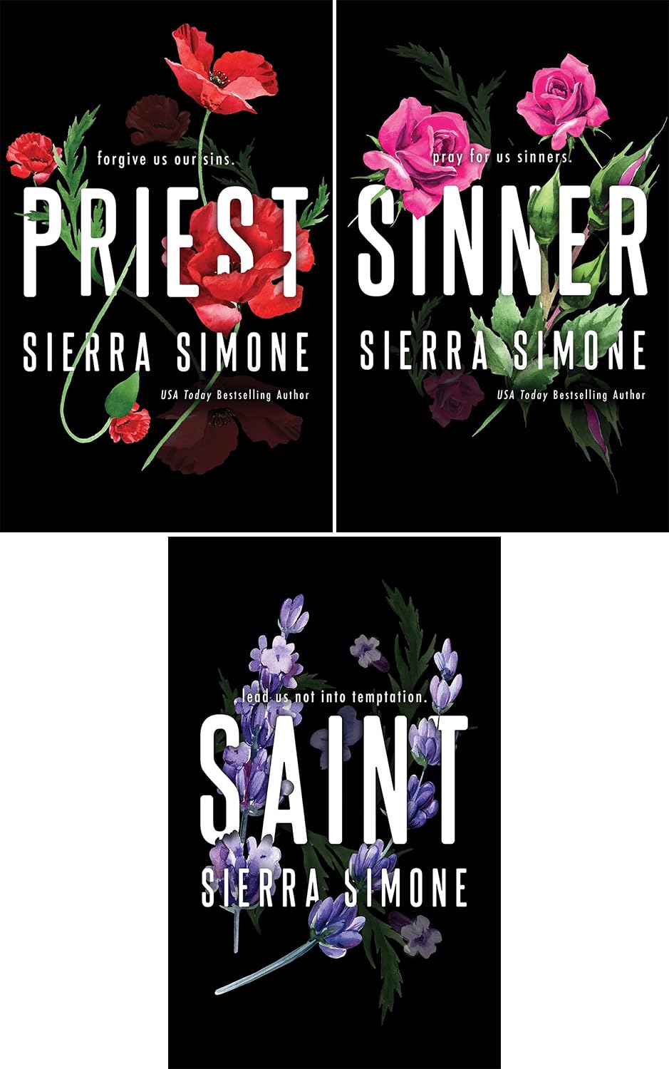 Bloom Books Ltd Sierra Simone Priest Series 3 Book Collection Set (Priest, Sinner, Saint)
