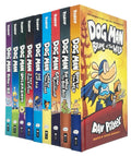 Dog Man Series 9 Books Collection Set (Dog Man, Unleashed, A Tale of Two Kitties, Dog Man and Cat Kid, Lord of the Fleas, Brawl of the Wild, For Whom the Ball Rolls, Fetch-22, Grime and Punishment)