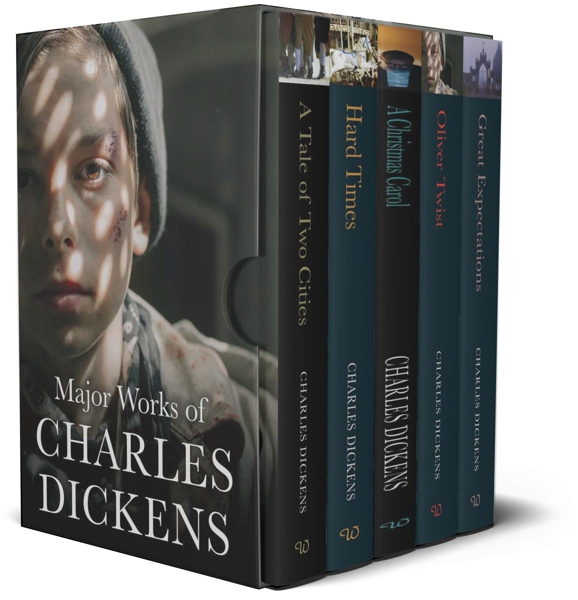 Major Works of Charles Dickens 5 Books Collection Boxed Set (Great Expectations, A Tale of Two Cities, A Christmas Carol, Hard Times & Oliver Twist)
