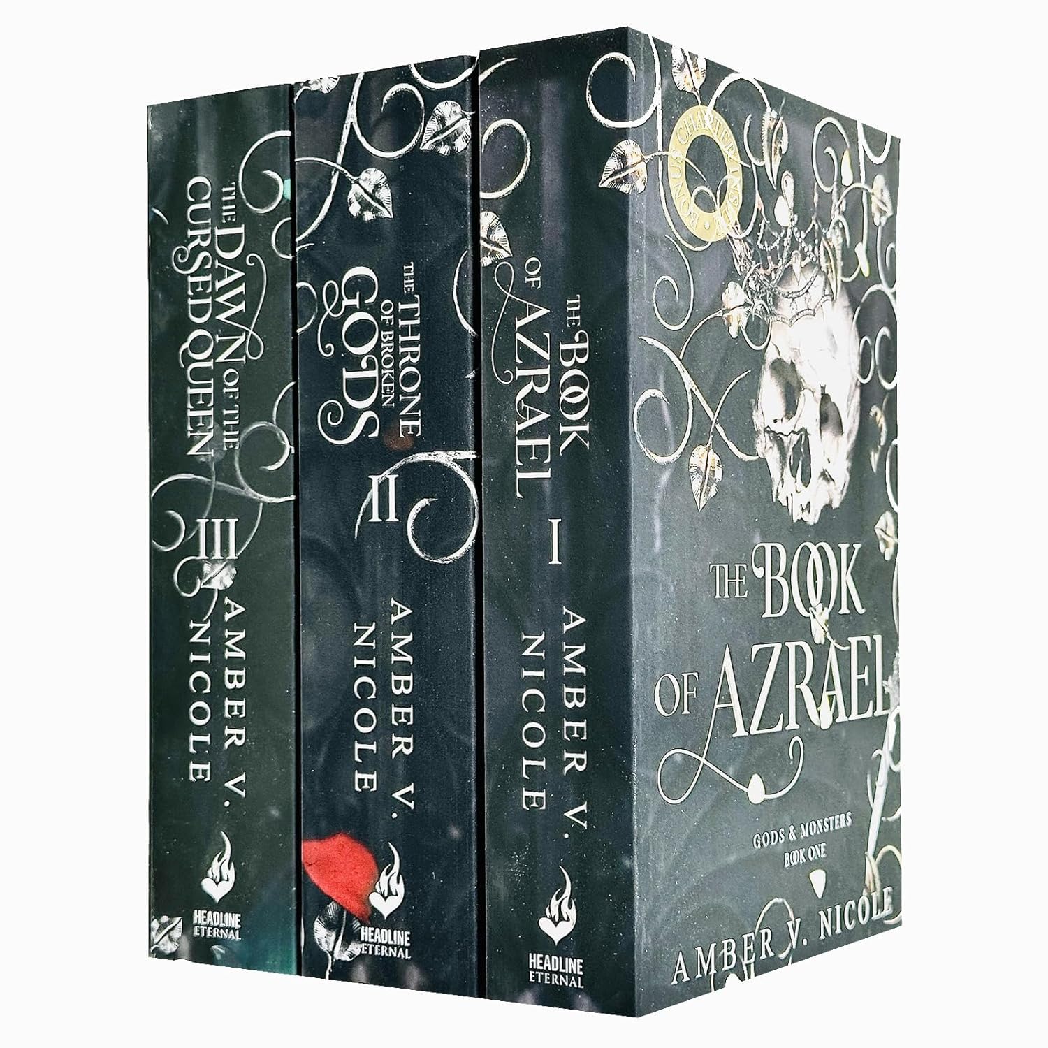 Gods & Monsters Series 3 Books Collection Set (The Book of Azrael, The Throne of Broken Gods, The Dawn of the Cursed Queen) Paperback