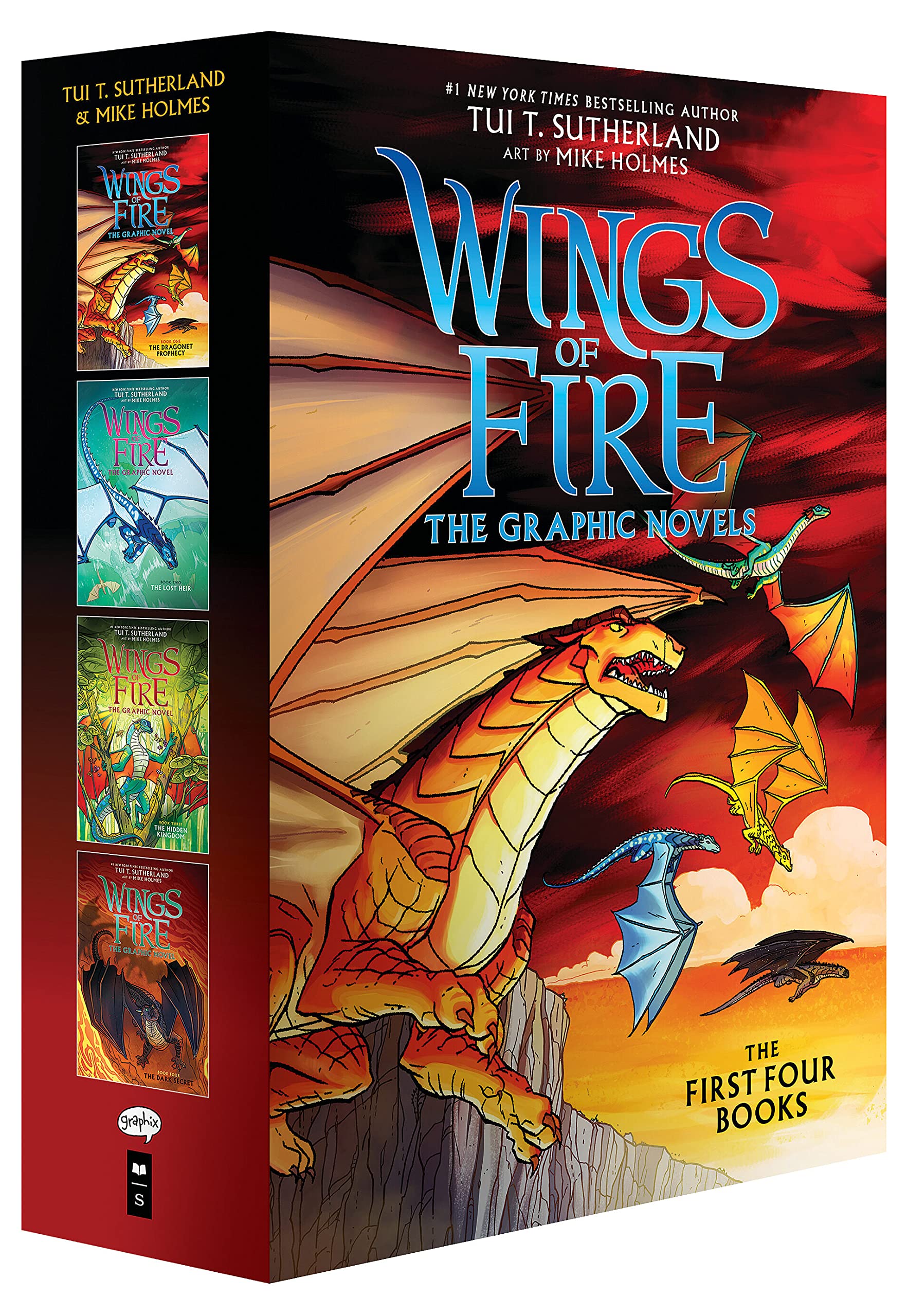 Wings of Fire Graphix Paperback Box Set (The Dragonet Prophecy, The Lost Heir, The Hidden Kingdom and The Dark Secret): The Dragonet Prophecy / the Lost Heir / the Hidden Kingdom / the Dark Secret